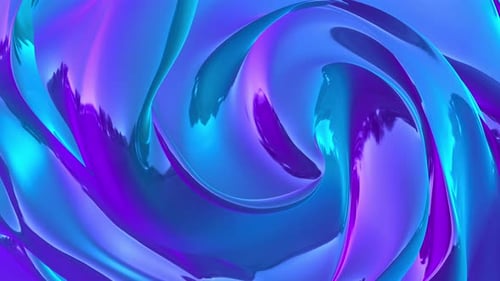 Seamless 3D Blue and Magenta Liquid Swirl Background Loop