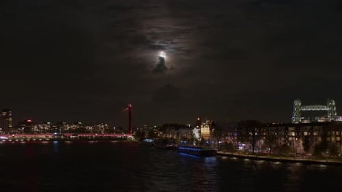 Rotterdam city in the night