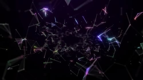 Abstract Futuristic Network Loop Background Animation