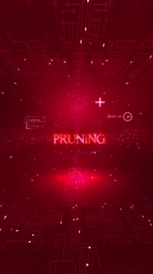 Pruning Words In Ai On Digital Background