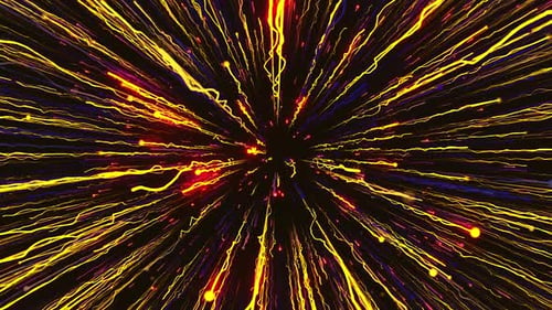 Animation de feux d'artifice colorés sur fond noir
