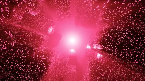 Reisen Sie durch Raum und Zeit. Abstrakter futuristischer Science-Fiction-Tunnel