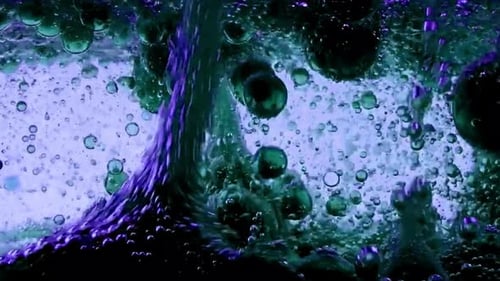 Abstract Fluid Bubbles Floating Liquid Motion Background Animation