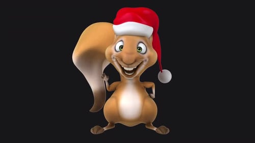 Fun 3D cartoon squirrel (with alpha channel included)