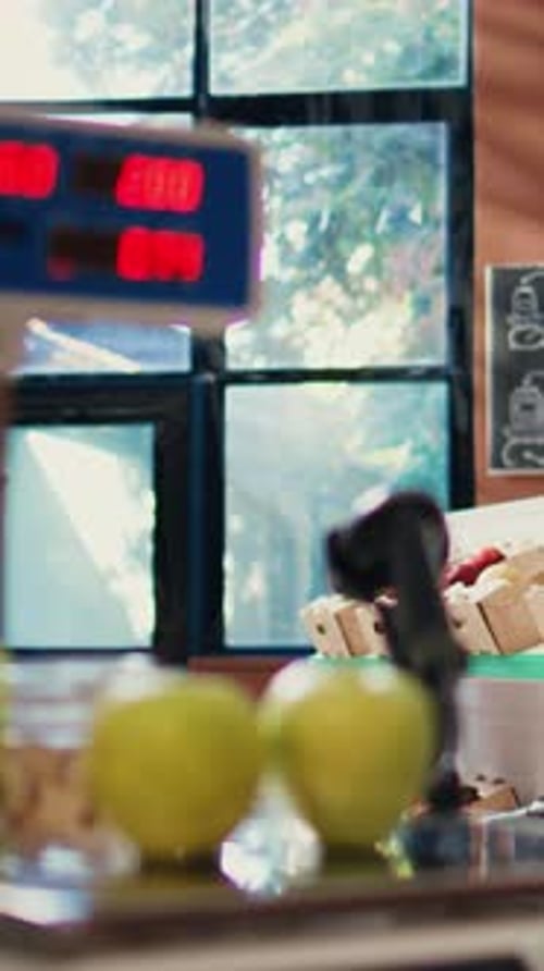 Vertical Video Low Carbon Footprint Merchandise in Local Grocery Store