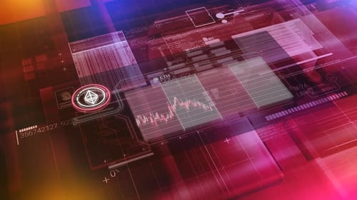 Animation Of Abstract Infographic About The Fall Of Ethereum