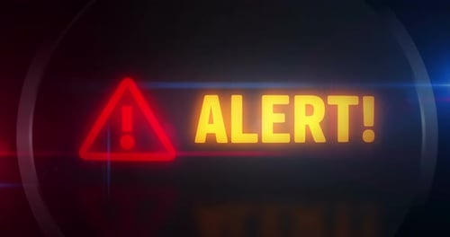 Futuristic Digital Alert Message Animation