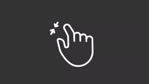 Animated Zoom Out White Linear Icon