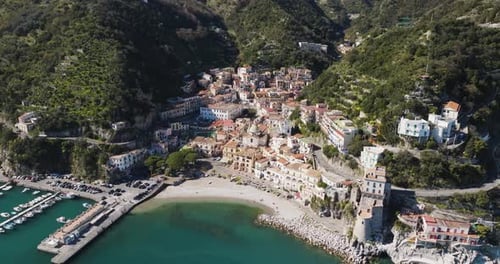 Aerial view of Salerno, Campania, Italy.