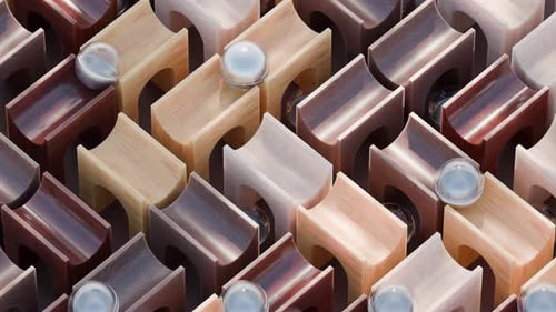 Animação 3D em loop de pontes giratórias