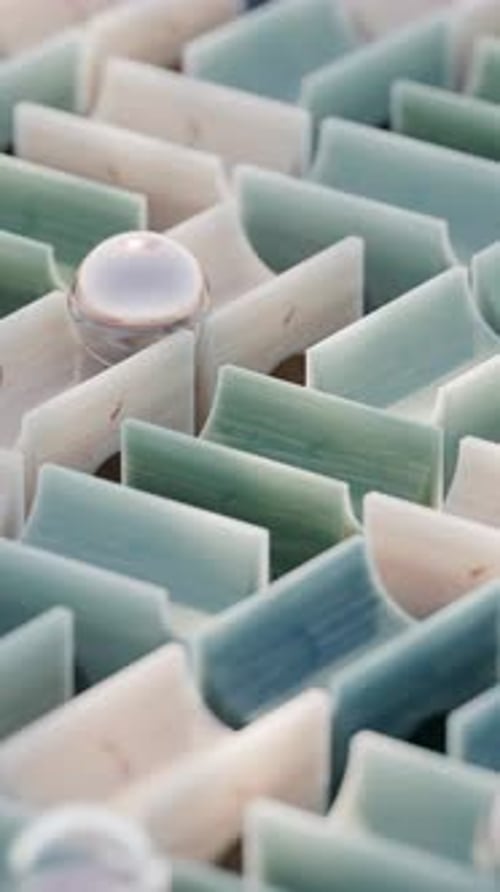 Faites glisser des balles sur des ponts rotatifs, boucle, animation 3D