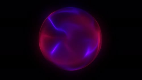 Dynamic Neon Abstract Glowing Sphere Loop Background