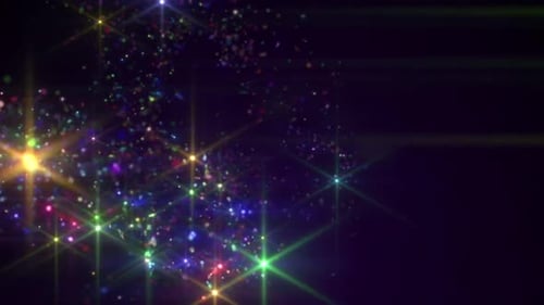 Colorful Glitter Particles Flying Abstract Celebration Background