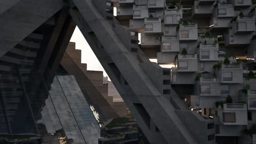 Un edificio ecológico cubierto de exuberante vegetación