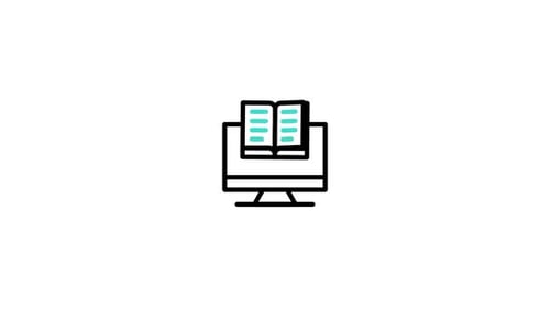 Flat Design Book Icon Animation for E-Learning