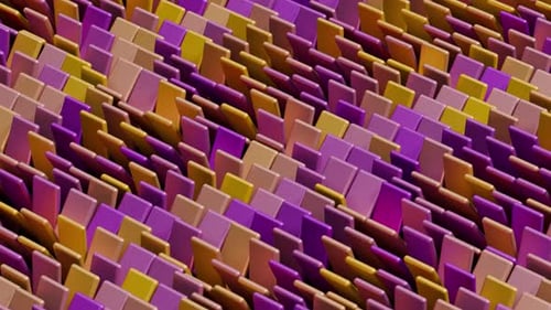 Abstract Geometric Waving Blocks Loop Background Animation