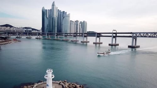Aerial view at Busan City,South Korea