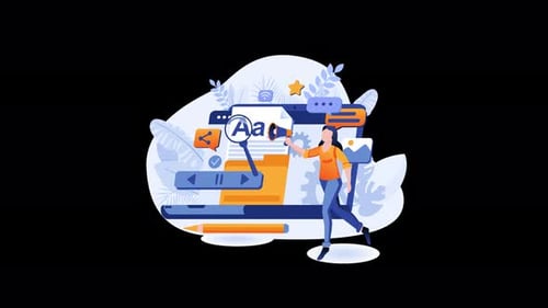 Woman using digital tools for communication and design