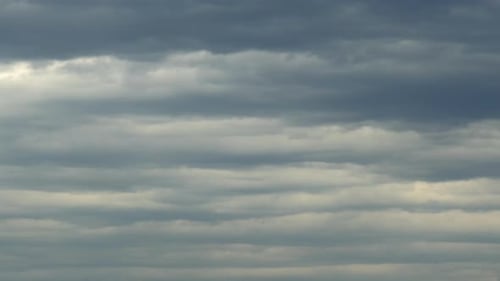 Thick Layer of Moody Clouds Fill the Sky