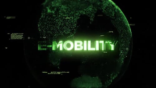 Le monde de la mobilité électronique sur une planète technologique entourée d'un réseau d'effets graphiques