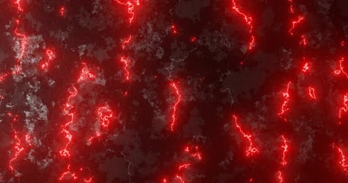 Futuristic Red Electric Energy Flowing Abstract Background Loop