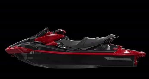 Futuristic Jet Ski Rotating On Alpha Loop