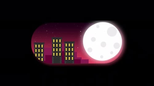 Day And Night Control Switch Loop On Alpha Channel 4K