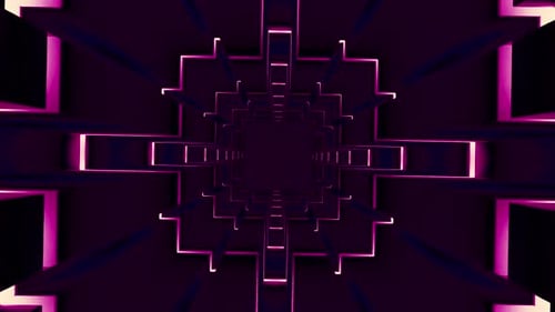 Rotating Square Tunnel with Flashing End