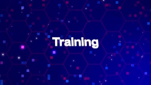 Futuristic Digital Hexagon Grid Loop Background