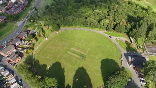 Aperçus aériens du stade de cricket
