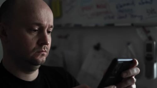 Creative Journaling: Man Working from Home Office