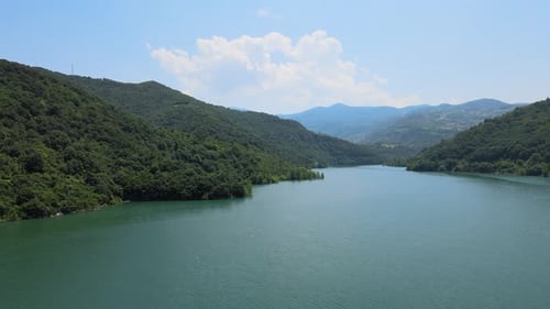 natural lake panoramic view