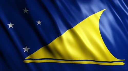 Tokelau National Flag Waving Loop