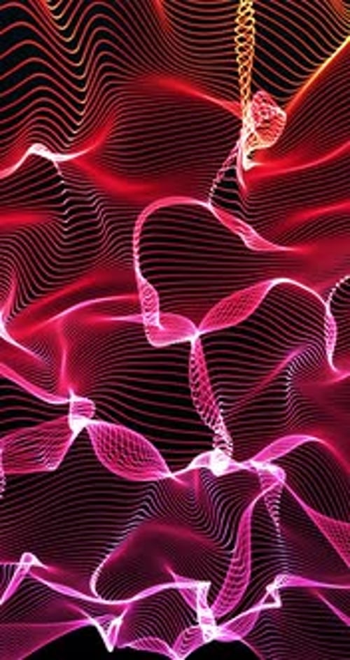 Glowing Fluid Abstract Wavy Lines Background