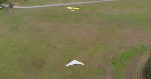 Orlando, Florida / USA - September 14, 2018: Hang Glider & Plane