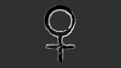 Artistic Ink Reveal Transition with Abstract Symbols