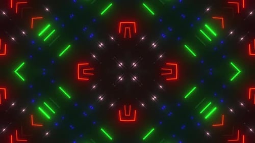 Abstract Neon Light Pattern