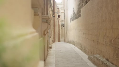 Empty street of Mdina in Malta