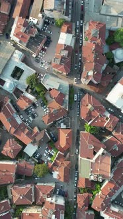 Aerial Around Of Bursa Mosque