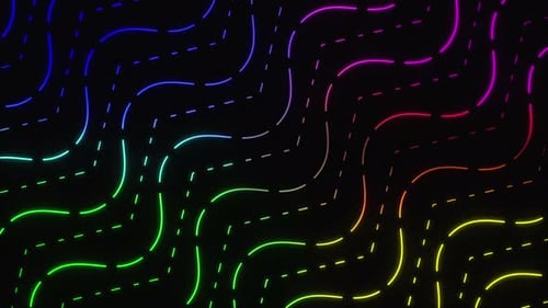 colorful lines moving loop. Abstract Background 4K Size