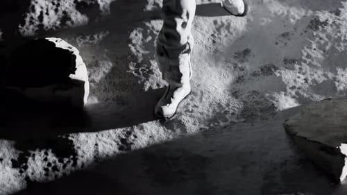 Astronaut Foot Print 3D Animation