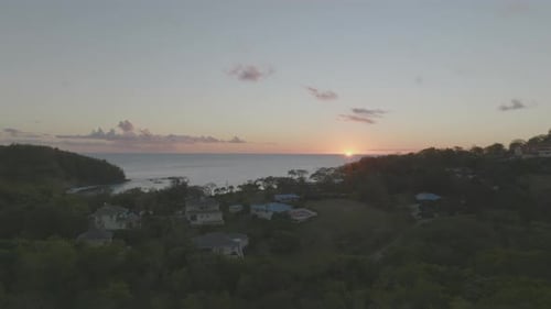 Glorious Caribbean sunset at St. Lucia