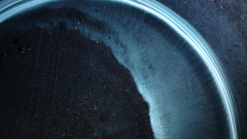 Shot of Substances Mixing Creating Unique Textures and Patterns