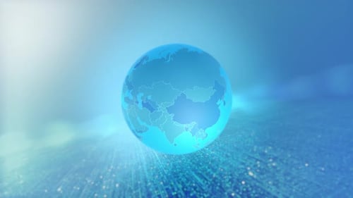Digital Globe Highlight for Global Connectivity Animation