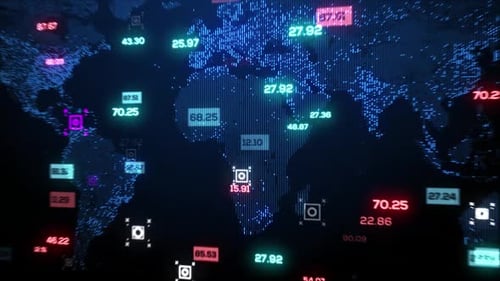 Cyber Background Animation Map