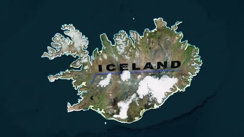 Globe Zoom to Iceland Map Reveal