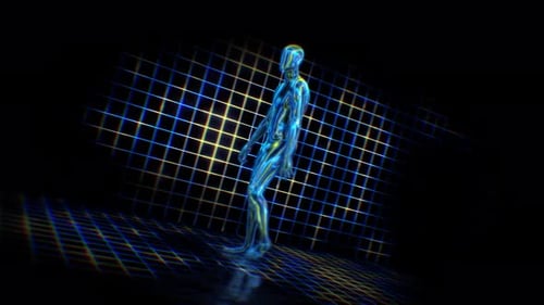 Neonlichtgitter Walker