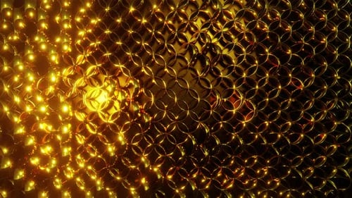 Goldfarbenes nahtloses geometrisches Kreismuster 01 4K
