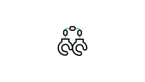 Animiertes Handschellen-Symbol