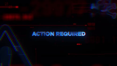 Action Required Message Animation System Failure Notification